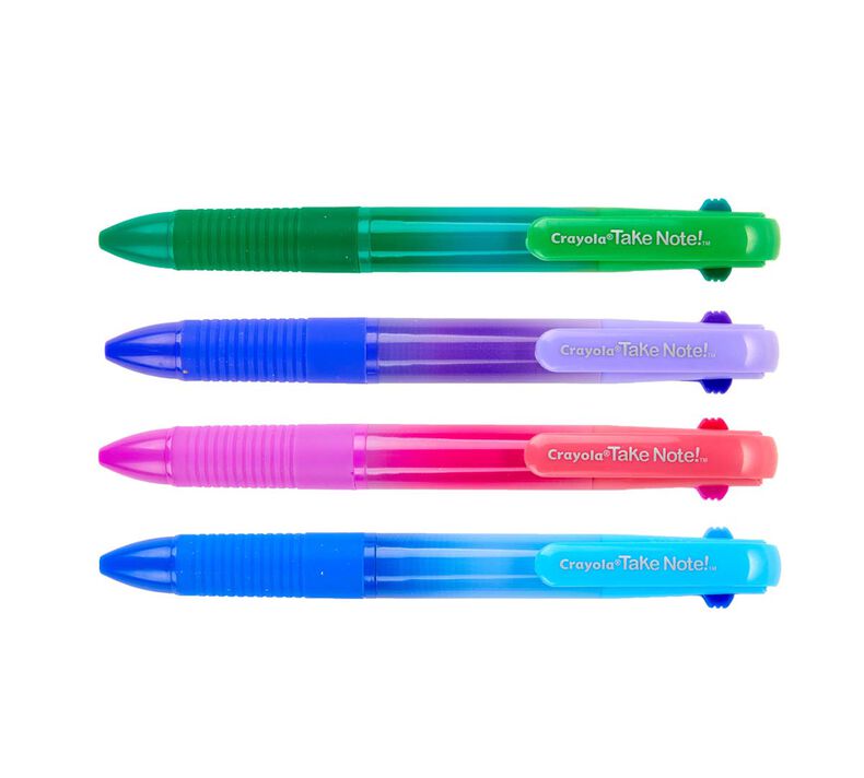 Take Note Washable Gel Pens, Ombre, 4 Count